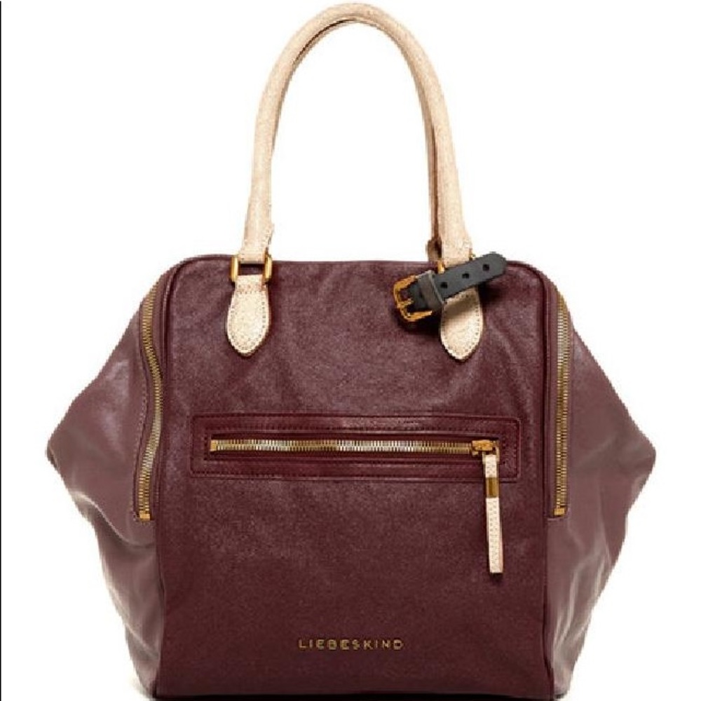 Burgundy Mauve Berlin Satchel by Liebeskind